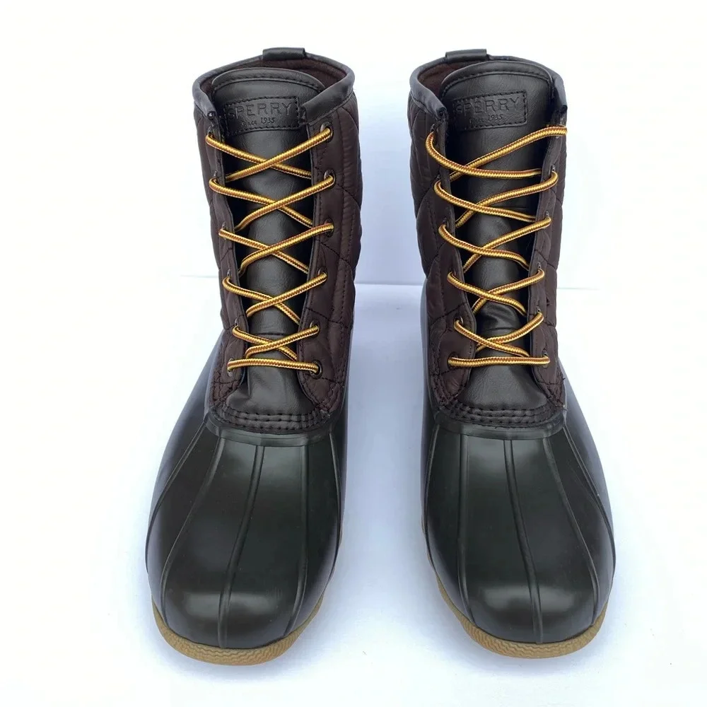 Sperry‎ Men Top Sider Saltwater Nylon Brown Duck Boots quilted size 11